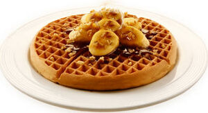 Waffle with Caramel Banana.