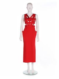 File:Versace Fall-Winter 1992 red bondage dress.jpg