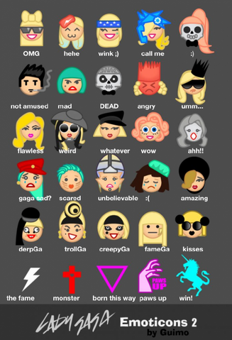 File:Little Monster Gaga Emoticons.png