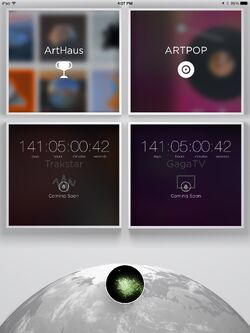 ARTPOP App Main Menu