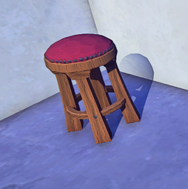 Wooden Stool prop placed