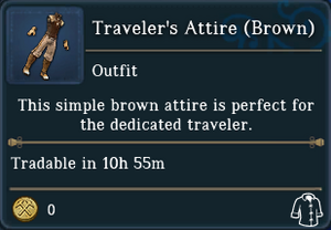 Travelers Attire Brown examine