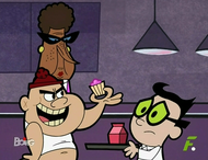 Sperg y Junior en la cafetería