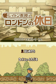 Layton Kyōju to London no Kyūjitsu Titelbildschirm