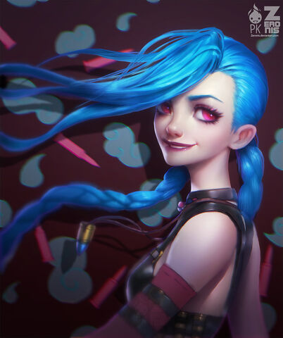 Archivo:Jinx portrait fan art zeronis pk by zeronis-d7q5uwc.jpg