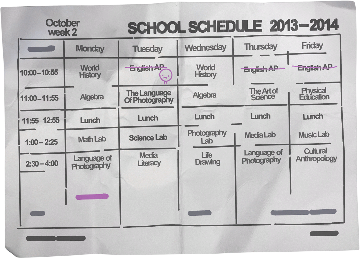 Max schedule