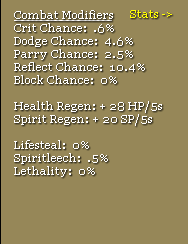 Combat Modifier Menu