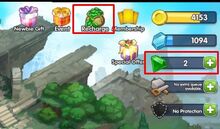Diamonds in the main screen - zoom