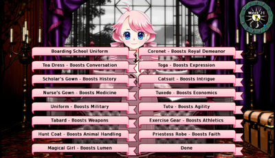 All the unlockable dresses