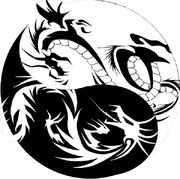 Dragon yin yang tribal tattoo by xisangelraine