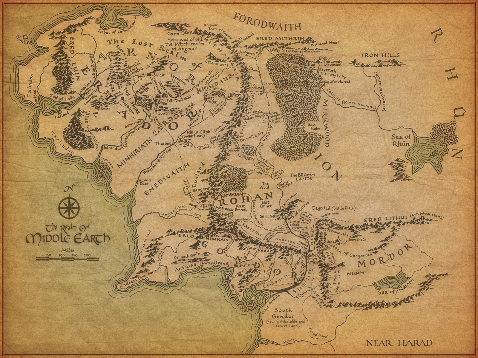 Bild Mittelerdekarte.jpg Der Herr der Ringe Wiki FANDOM powered by Wikia