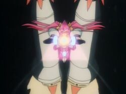 Chou Kousoku Gran Doll Gran using the Master Beam attack