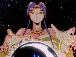 Rei Rei Kaguya using her crystal ball