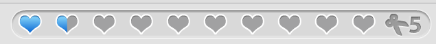 Row of hearts
