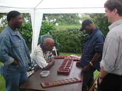 Antiguans ghanian dutch playing oware