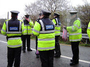 Irish police on lunchbreak