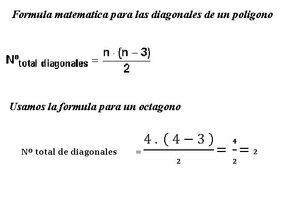 Diagonales de un poligono formula