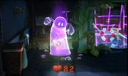 A purple ghost