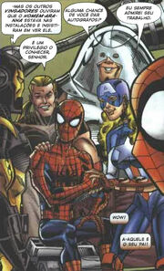 Peter Parker (Earth-982) and Avengers (Earth-982) from Spider-Girl Vol 1 81 001