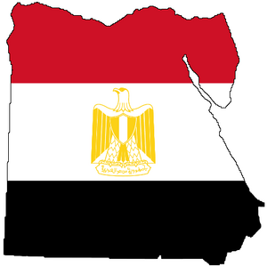 Flag map of egypt