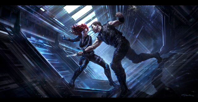 File:Andyparkart-the-avengers-black-widow-vs-hawkeye.jpg