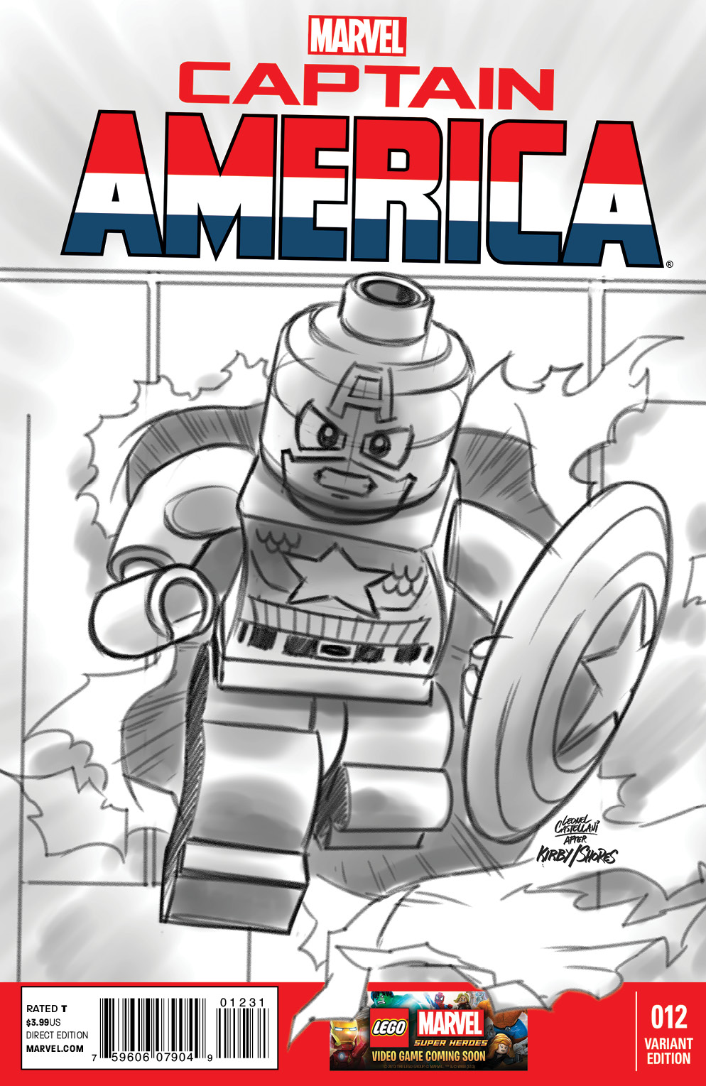 Captain America Vol 7 12 LEGO Sketch Variant