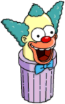 Tapped Out Clown Garbage Can