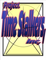Project Time Stalkers,Inc.logo patch hour glass clockalternate