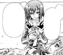 Medaka takes Emukae's hand