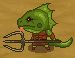 Green lizard man