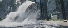 USS Franklin emerges at Yorktown Central Plaza.jpg