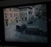 German military vehicles in the streets of Sainte Claire