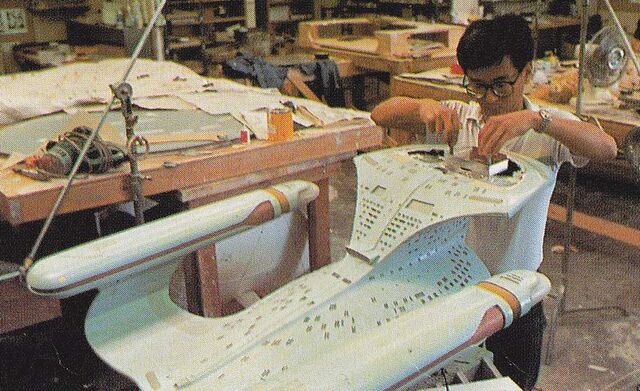 File:Galaxy class USS Enterprise-D studio model build cast secondary hull almost completed finetuned by Ease Owyeung.jpg