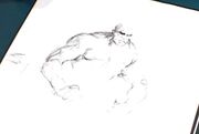 Klingon Bird-of-Prey muscleman sketch
