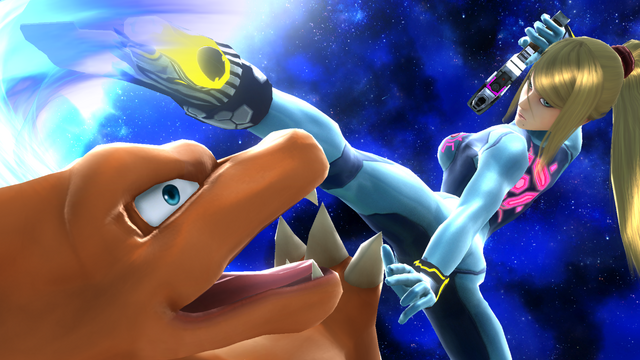File:Zamus and Charizard.png