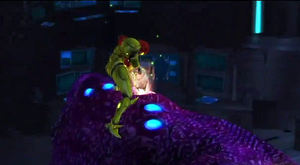 MOM Samus performs an Overblast on Brug Mass