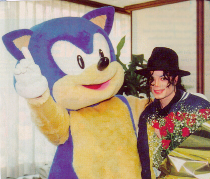 Michael Jackson with Sonic the Hedgehog
