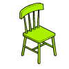4-Slat Lime Green Chair