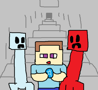 Steve finds a diamond