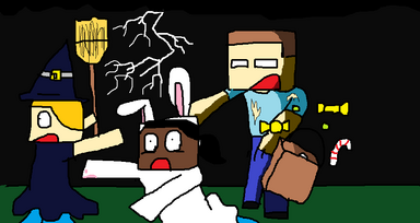 Herobrine on halloween