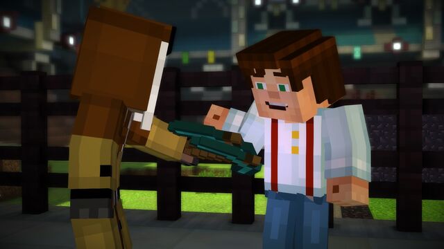File:Mcsm ep8 HarpergivingPickaxestoJesse.jpg
