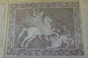 Bellerophon killing Chimaera mosaic from Rhodes.jpg