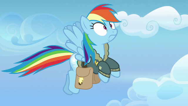 File:Rainbow Dash startled by her glowing cutie mark S6E24.png