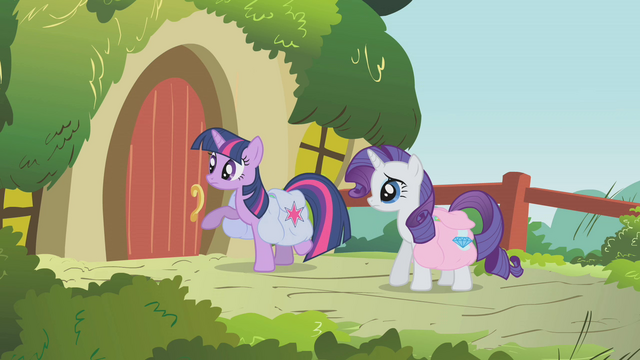 File:Twilight about to knock at Fluttershy's door S01E10.png