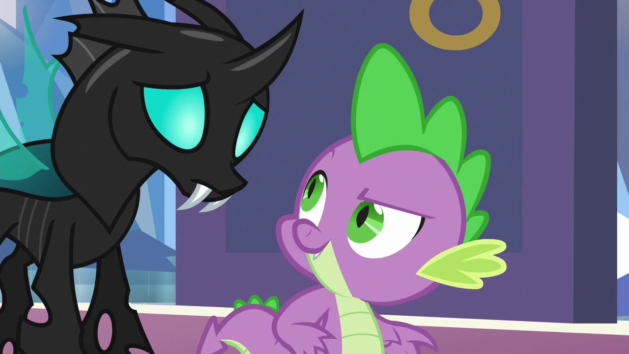 My Little Pony Spike And Thorax Image - Spike gives Thorax a reassuring look S6E16.png | My Little Pony