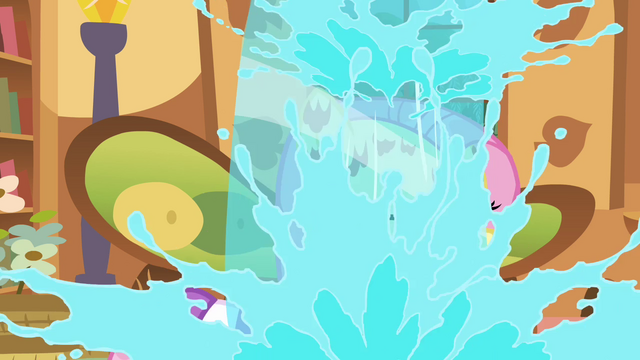 File:Washing the fake pox spots off of Fluttershy S2E22.png