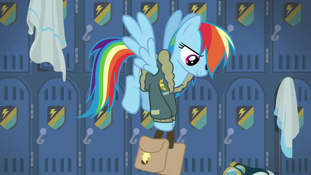 File:Rainbow Dash picking up her saddle bags S6E24.png