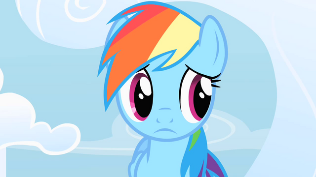 File:Rainbow Dash doubtfully listens to Fluttershy's ineffective consolation S1E16.png