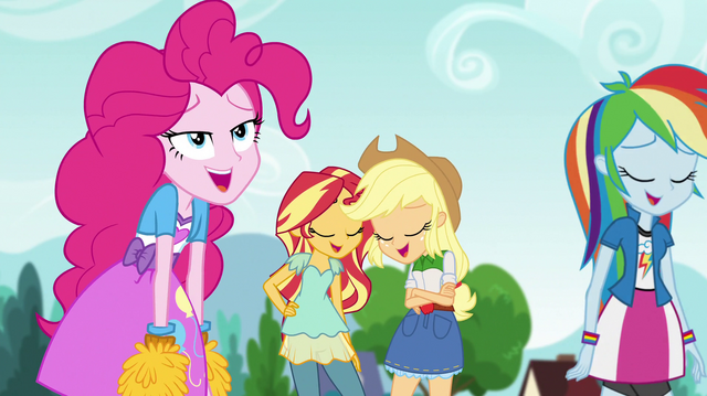 File:Equestria Girls taking a break EGS1.png