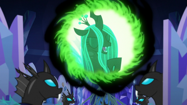 File:Queen Chrysalis "the princesses from Canterlot" S6E25.png